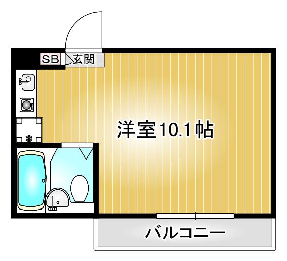 KSビル(ワンルーム/4階)の間取り写真