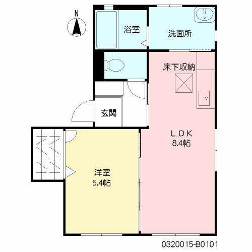 ソレイユ(1LDK/1階)の間取り写真