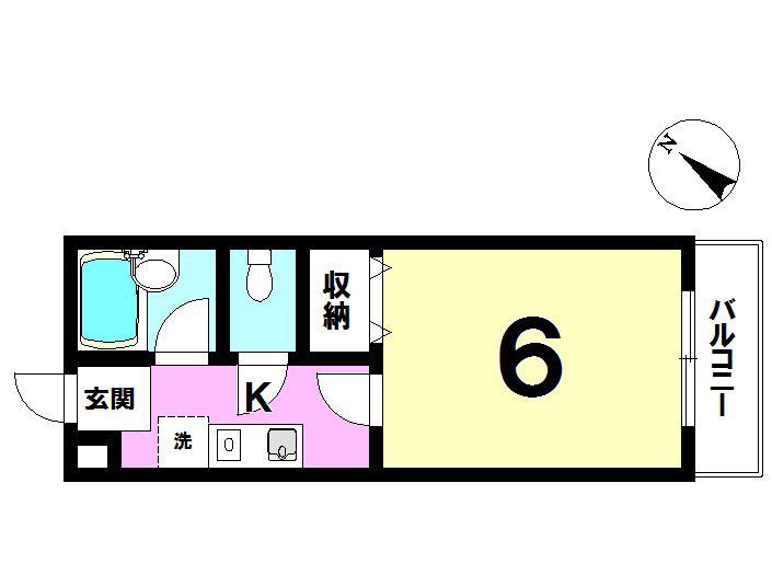 サンクレア(1K/1階)の間取り写真