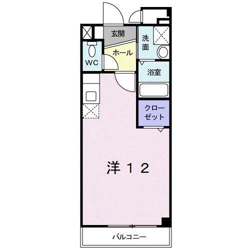 アヴェニール橋向(ワンルーム/2階)の間取り写真