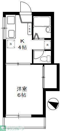 ヴィラ上井草(1K/2階)の間取り写真