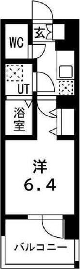 アーバンパーク御幣島(1K/3階)の間取り写真