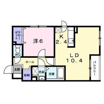 カムフォート神山(1LDK/3階)の間取り写真