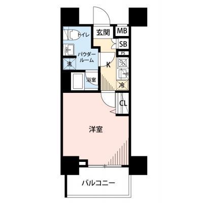 マイナビステイ深川門前仲町(1K/5階)の間取り写真