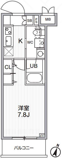ALIVIS志村三丁目(1K/1階)の間取り写真