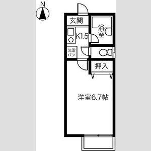 LIBERTY SPACE(1K/1階)の間取り写真