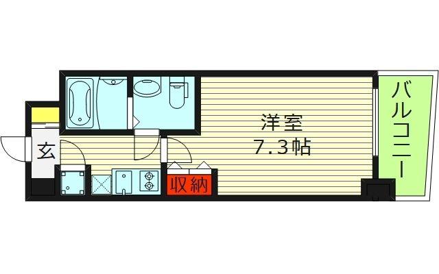 セレニテ京橋クレア(1K/10階)の間取り写真