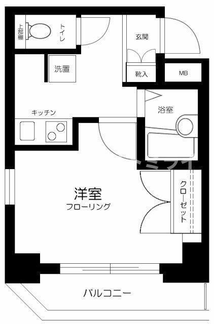 ヴェローナ戸越銀座(1K/8階)の間取り写真