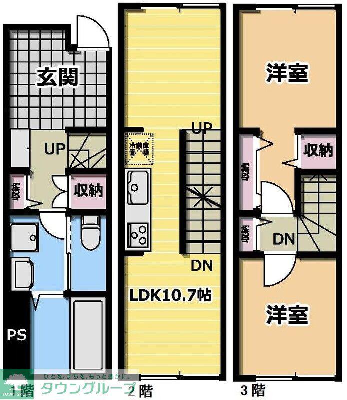 MOK-TERRACE GYOTOKU(2LDK/1階)の間取り写真