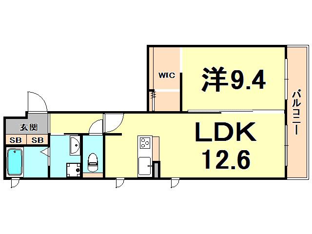 シャーメゾン神楽(1LDK/2階)の間取り写真