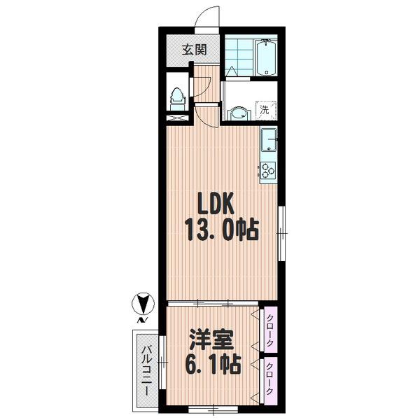 リヴェールSJ(1LDK/3階)の間取り写真