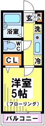 フルセイル新川(1K/1階)の間取り写真