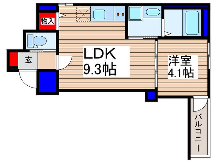 ルーチェ上福岡(1LDK/2階)の間取り写真