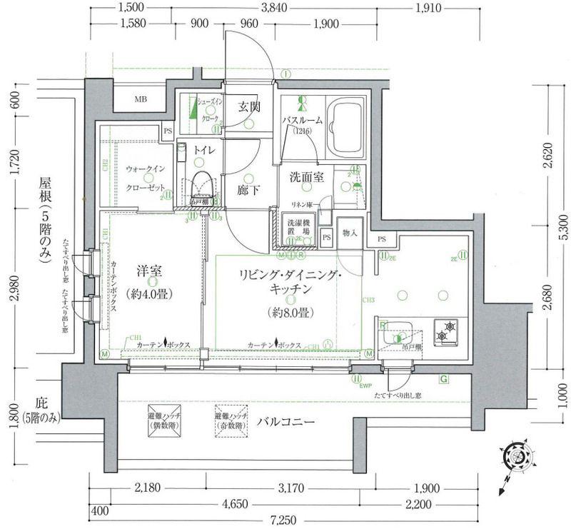 クリオラベルヴィ赤羽東(1LDK/12階)の間取り写真