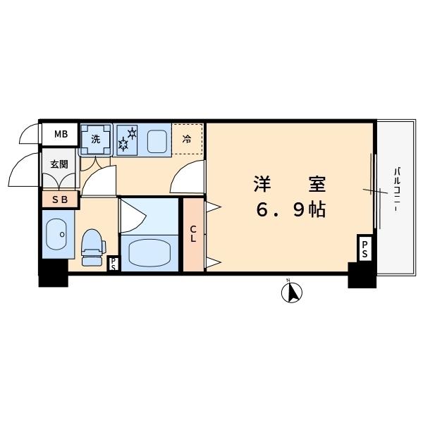 コンテント浅草橋(1K/3階)の間取り写真