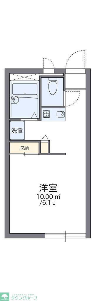 レオパレス若葉レジデンス2(1K/2階)の間取り写真