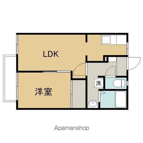カーサII(1LDK/2階)の間取り写真