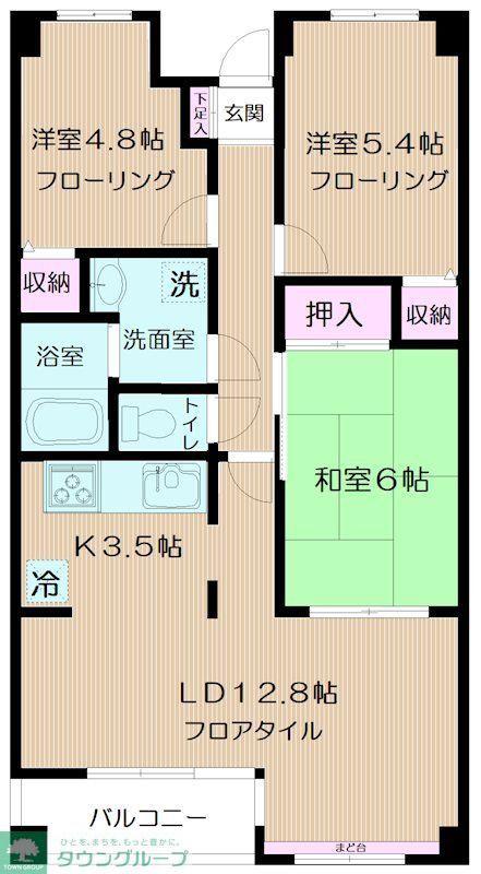 シルクフォルム(3LDK/5階)の間取り写真