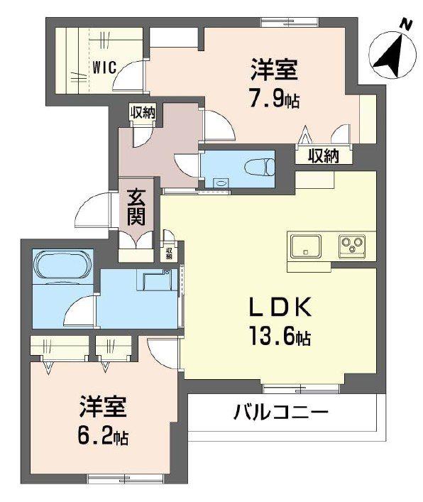 プランナイトウ(2LDK/3階)の間取り写真