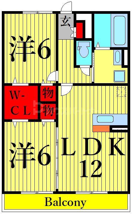 コンフォール瑞江 VII(2LDK/1階)の間取り写真