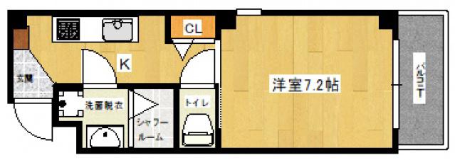 LE DOME白島中町(1K/5階)の間取り写真