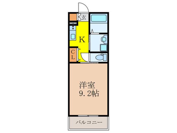 AVENIR VIE(1K/2階)の間取り写真