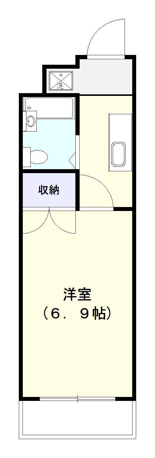 ドリーム蓮沼(1K/2階)の間取り写真