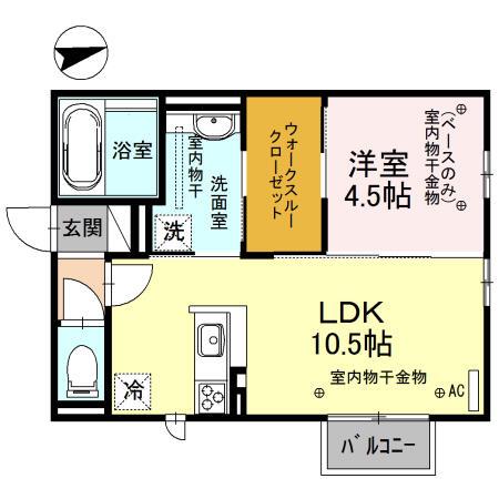 PHILOSOPHY(1LDK/2階)の間取り写真