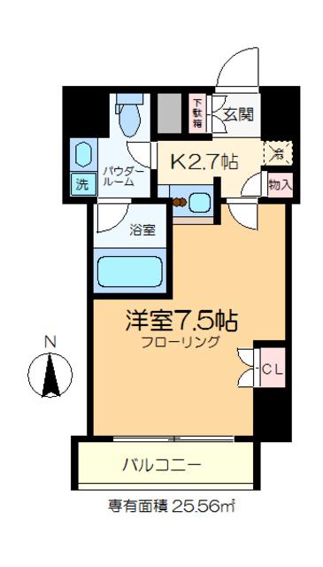 フレシール木場(ワンルーム/9階)の間取り写真