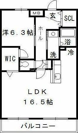 ティエラロッソ(1LDK/3階)の間取り写真