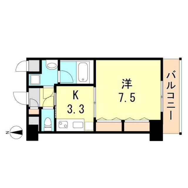 S-FORT神戸小河通(1K/4階)の間取り写真