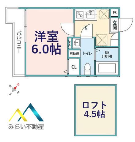 新子安レジデンス(1K/3階)の間取り写真