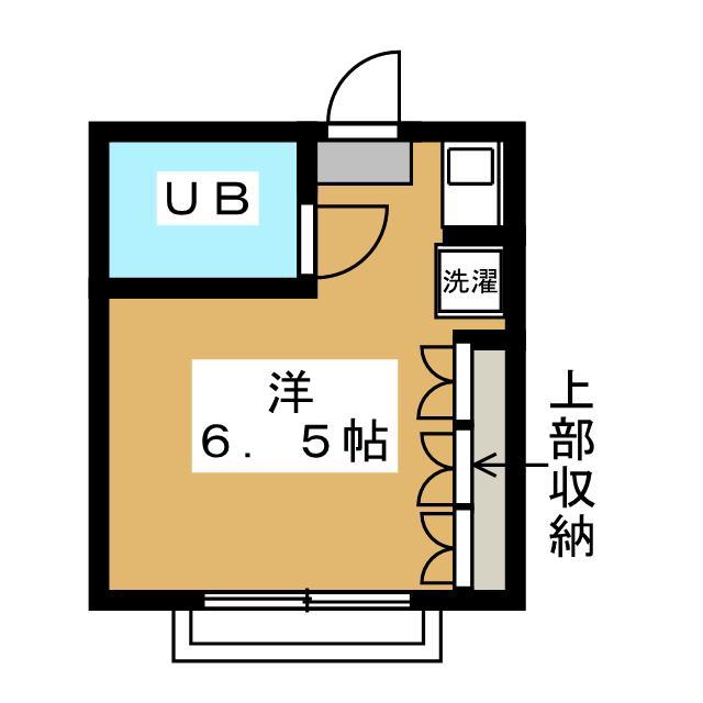 パールハイツ(ワンルーム/2階)の間取り写真