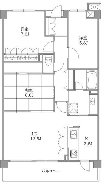 リグランド青葉台(3LDK/4階)の間取り写真