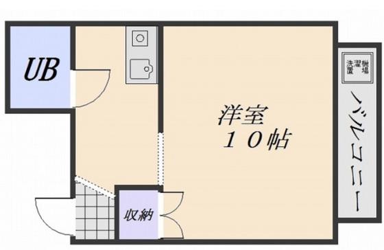 えびすビル(ワンルーム/5階)の間取り写真