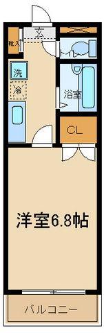 ビューアイランドOSII(1K/2階)の間取り写真