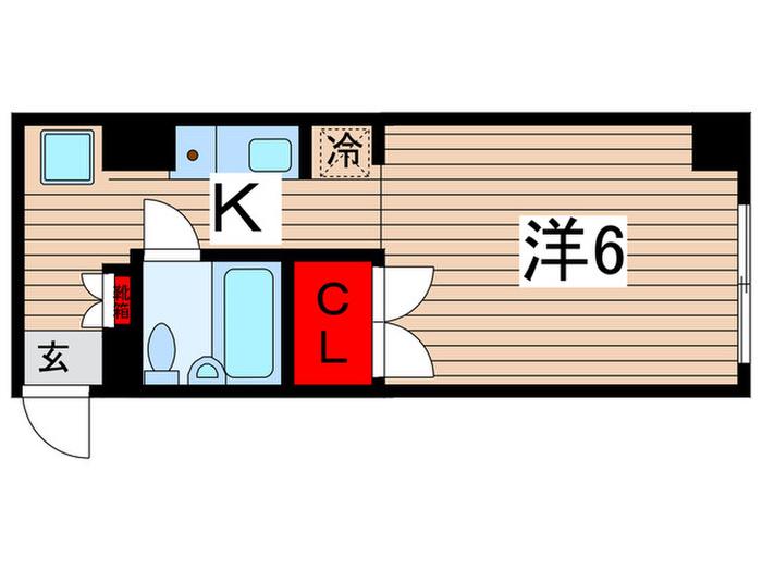 泉ビル(1K/2階)の間取り写真
