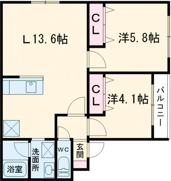 MAULOA(2LDK/2階)の間取り写真