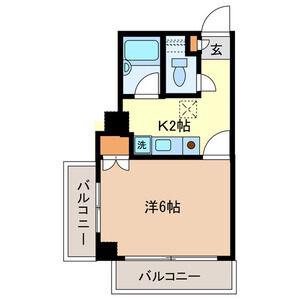 SUNMALL蕨(1K/4階)の間取り写真