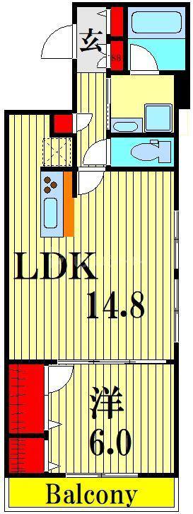 ブランソワ(1LDK/3階)の間取り写真