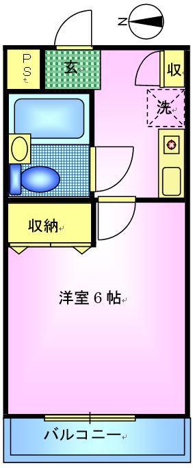 センチュリーヒデ(1K/1階)の間取り写真
