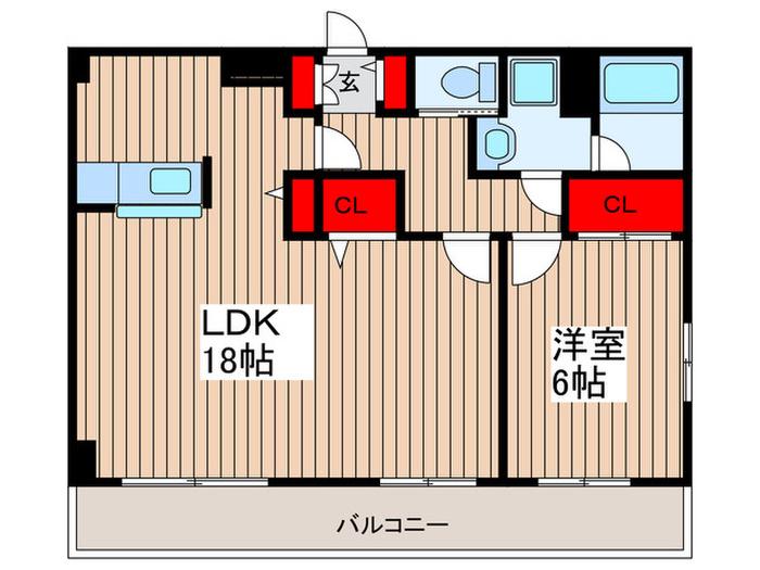セレッソプラーサ(1LDK/3階)の間取り写真