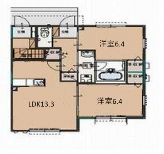 IMPERIAL(2LDK/2階)の間取り写真