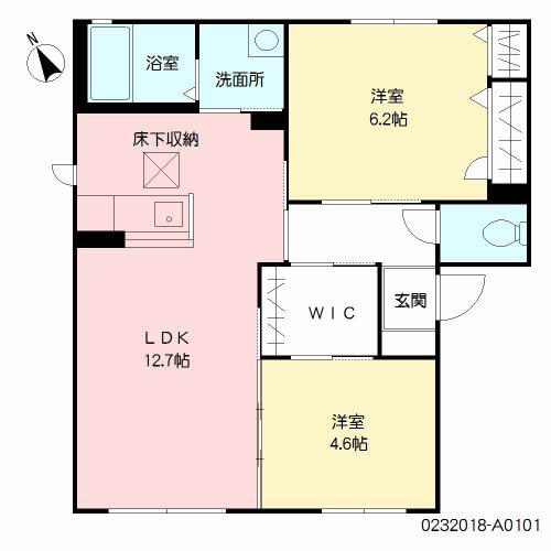 A・K HEIMAT I(2LDK/1階)の間取り写真
