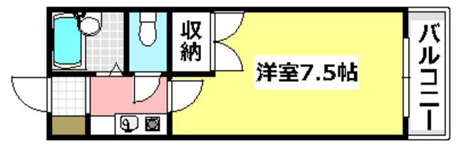 モアクレスト(1K/3階)の間取り写真