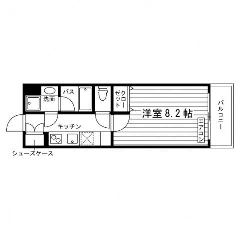 サンライズ志村坂上(1K/4階)の間取り写真