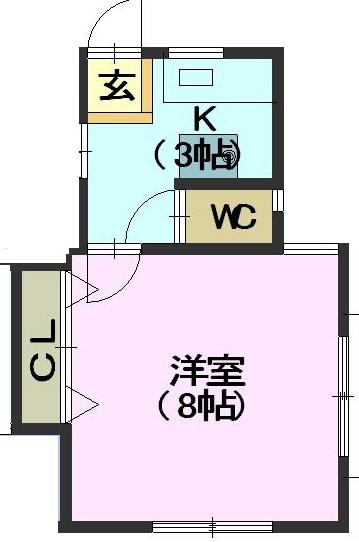 K.&K(1K/1階)の間取り写真