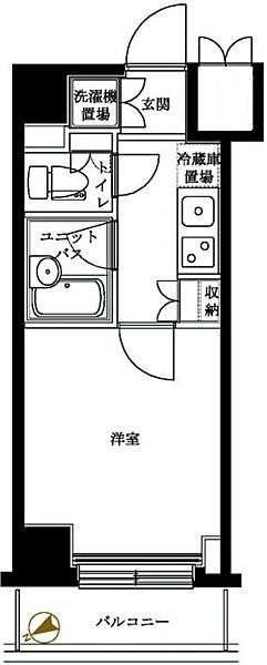 ルーブル東蒲田(1K/8階)の間取り写真