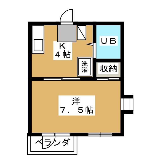 メゾンプレステージ(1K/2階)の間取り写真