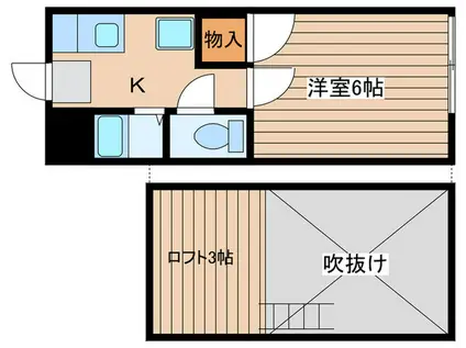 メゾン南光台(1K/2階)の間取り写真